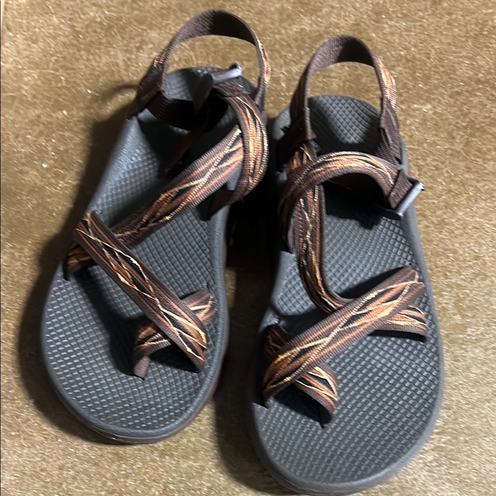 Chaco Black and Brown Strappy Sandals